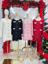 Ladies Elegant Lacey Neck Border Tweed Dresses